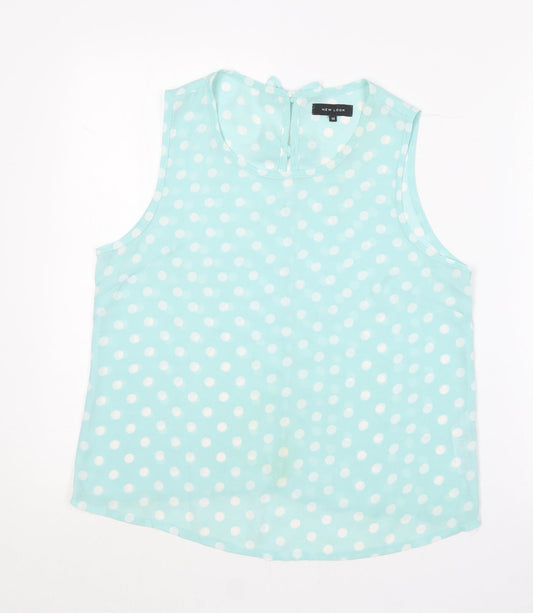 Womens UK Size 12 New Look Blue Basic Blouse