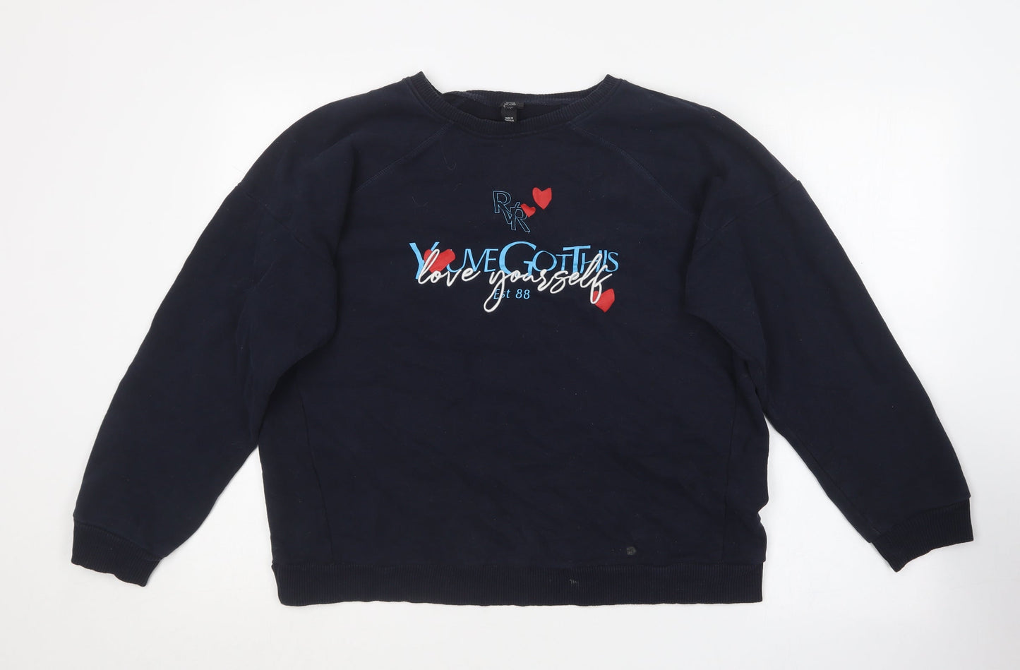 Womens UK Size M River Island Blue Pullover Jumper