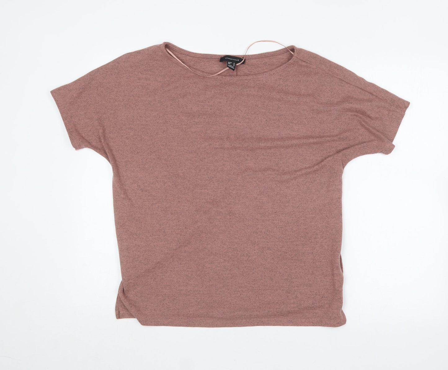 Primark Womens Brown  Polyester Basic T-Shirt Size 8 Round Neck