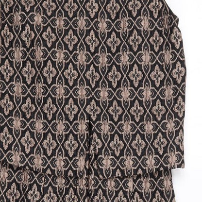 Marks and Spencer Womens Multicoloured Geometric Polyester A-Line  Size 8  Round Neck Zip
