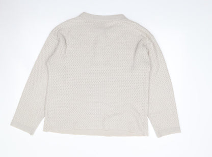 Womens UK Size S Preworn Beige Pullover Jumper
