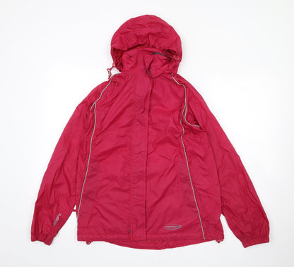 Womens UK Size 8 Mountain Life Pink Rain Coat