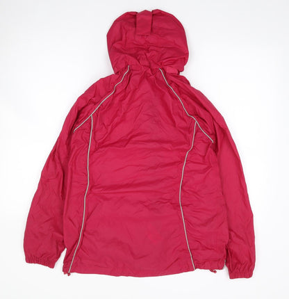 Womens UK Size 8 Mountain Life Pink Rain Coat