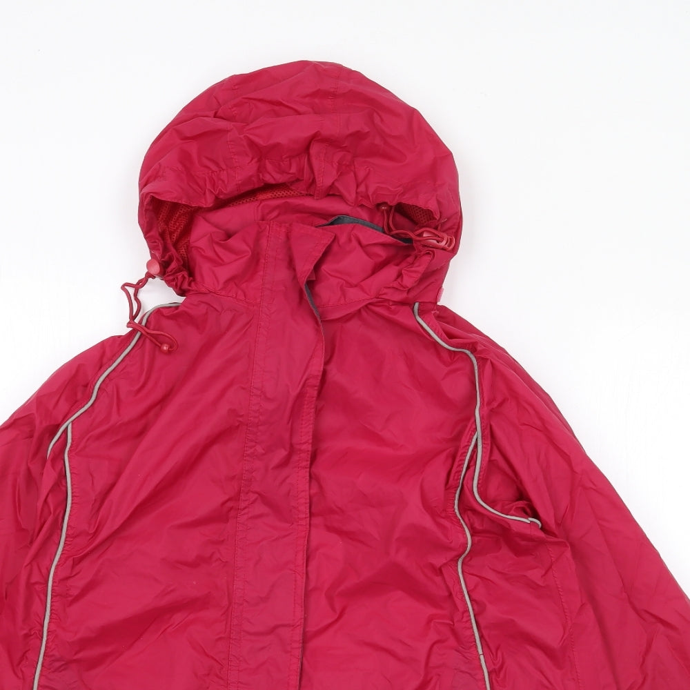 Womens UK Size 8 Mountain Life Pink Rain Coat