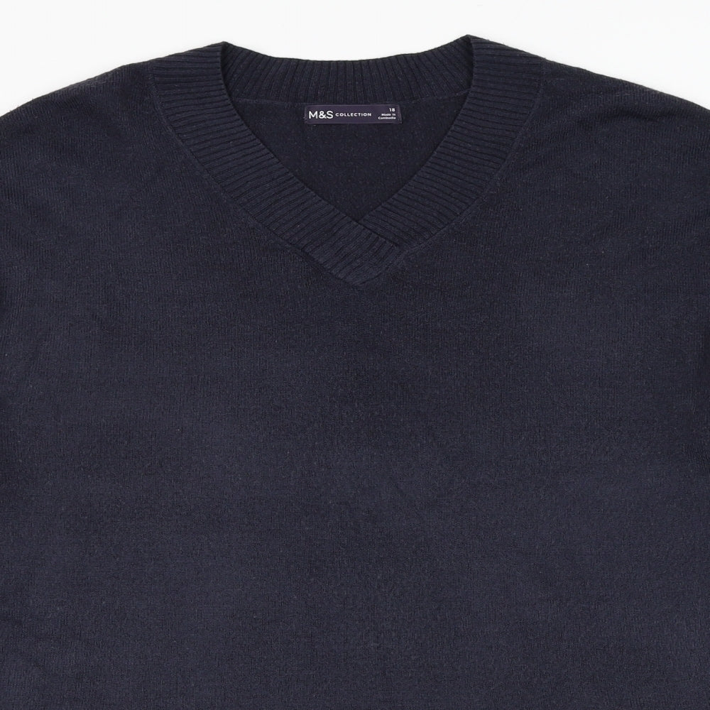 Womens UK Size 18 Marks and Spencer Blue Pullover Jumper