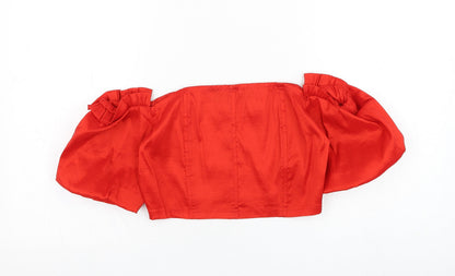 Womens UK Size 12 NaaNaa Red Cropped Tank