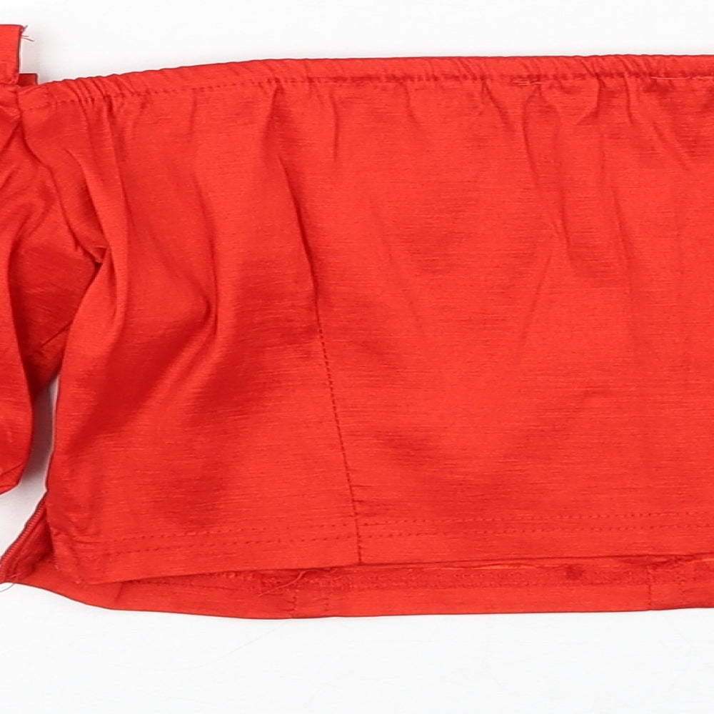 Womens UK Size 12 NaaNaa Red Cropped Tank