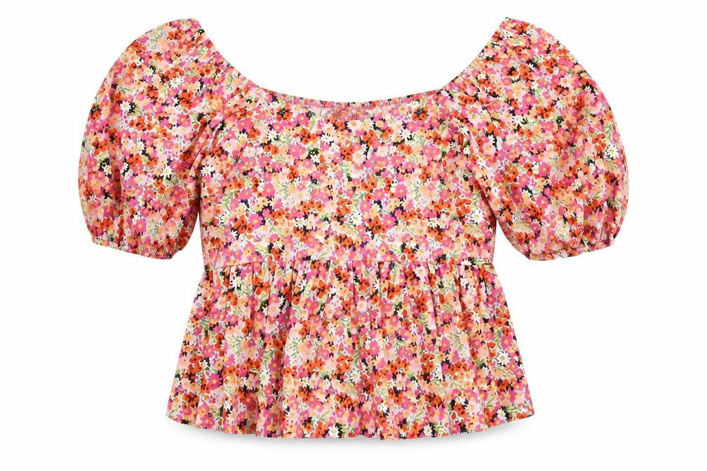 Womens UK Size 8 New Look Red Cropped Blouse
