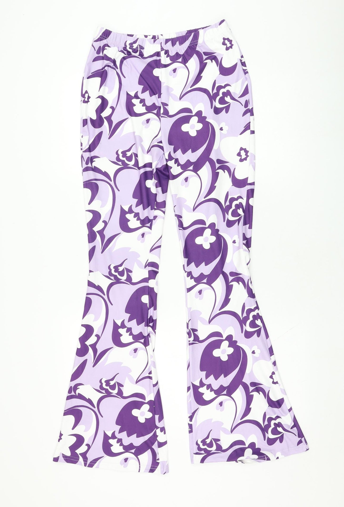 SheIn Womens Purple  Polyester Trousers  Size 8 L31 in Regular
