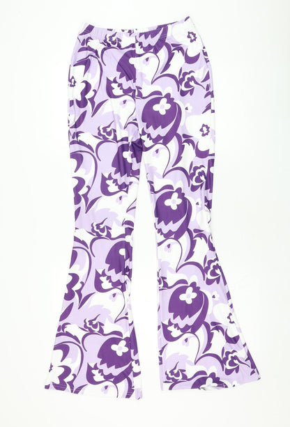 SheIn Womens Purple  Polyester Trousers  Size 8 L31 in Regular
