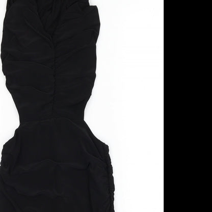 Stylewise Womens Black  Polyester Pencil Dress  Size 8  V-Neck Pullover