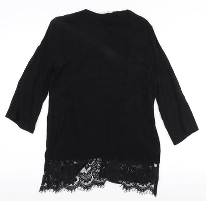 Womens UK Size M Miss Selfridge Black Cardigan Jumper