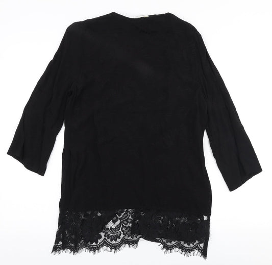 Womens UK Size M Miss Selfridge Black Cardigan Jumper