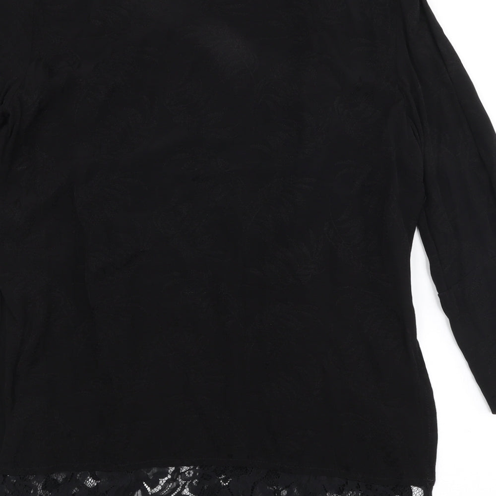 Womens UK Size M Miss Selfridge Black Cardigan Jumper