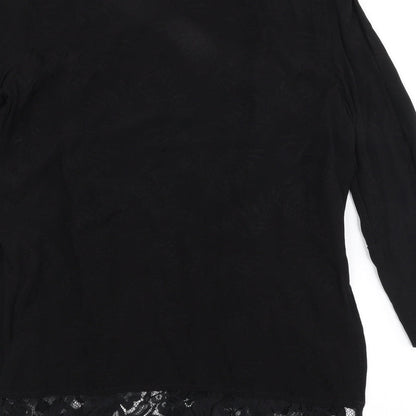 Womens UK Size M Miss Selfridge Black Cardigan Jumper
