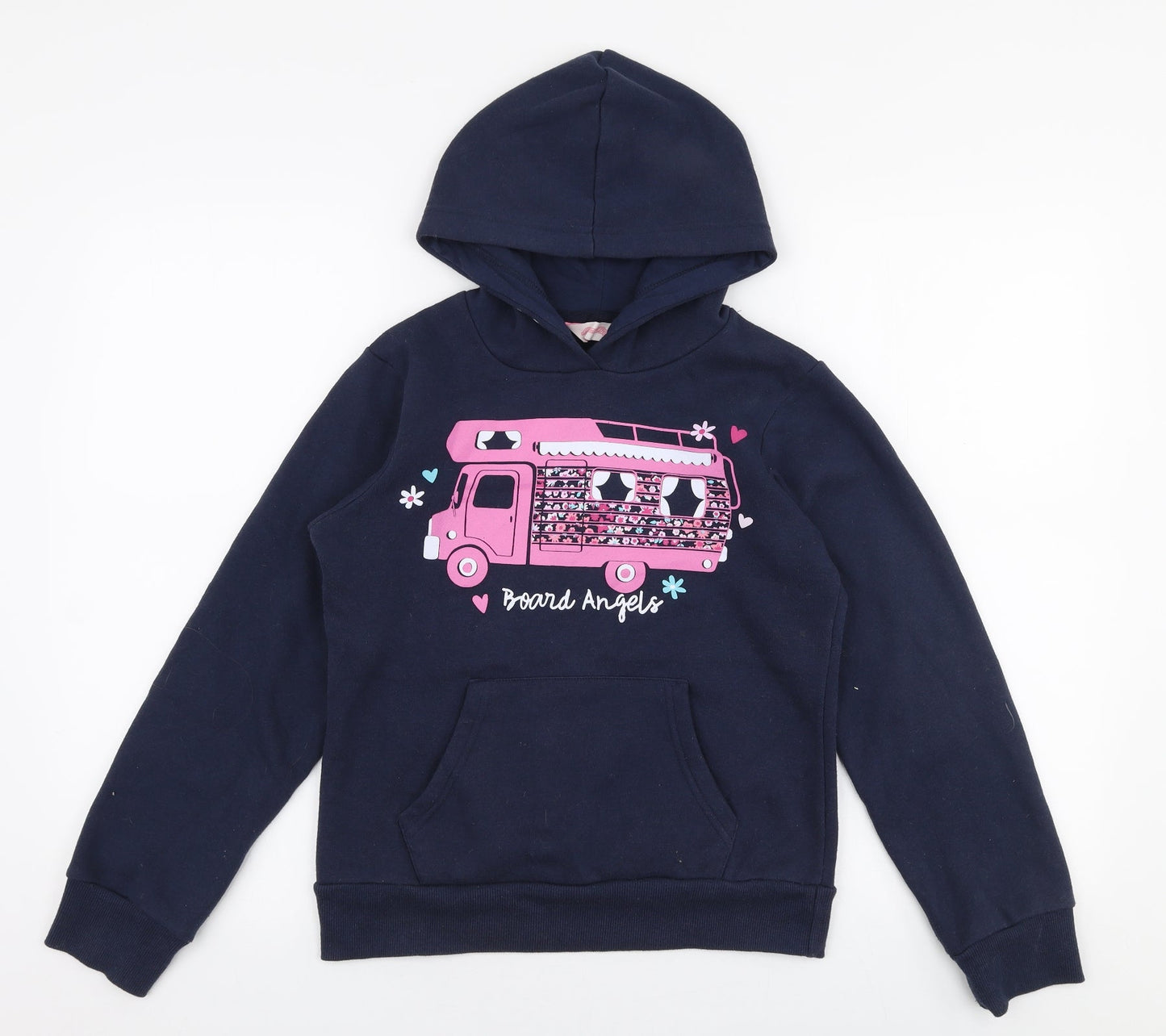 Board Angels Girls Blue  Cotton Pullover Hoodie Size 11-12 Years  Pullover