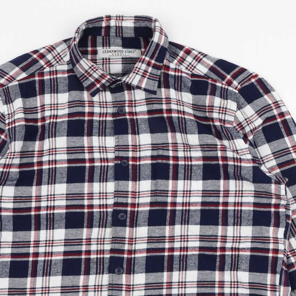 Mens UK Size XS Cedar Wood State Multicoloured  Button-Up Long Sleeve Casual Shi