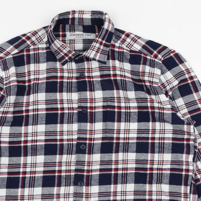 Mens UK Size XS Cedar Wood State Multicoloured  Button-Up Long Sleeve Casual Shi