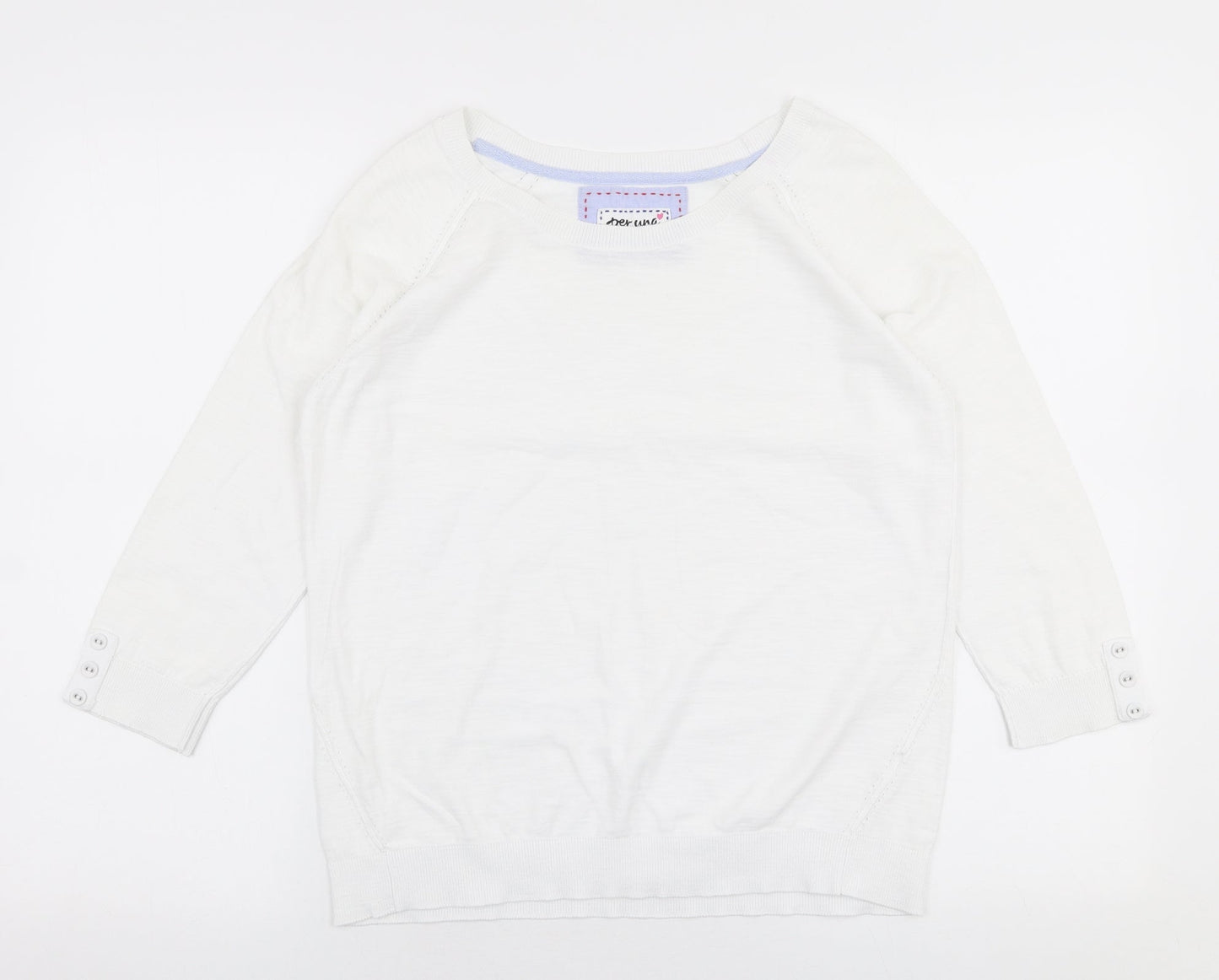 Womens UK Size S Marks and Spencer White Pullover Jumper