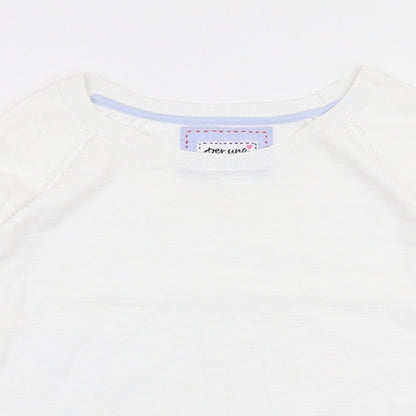 Womens UK Size S Marks and Spencer White Pullover Jumper