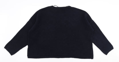 Womens UK Size M Bershka Blue Pullover Jumper