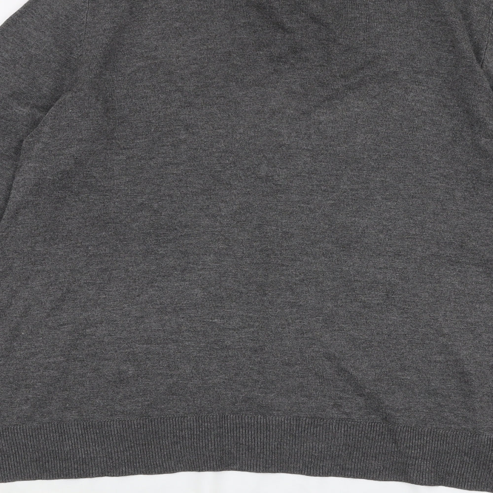 F&F Womens Grey Round Neck  Polyester Pullover Jumper Size 14