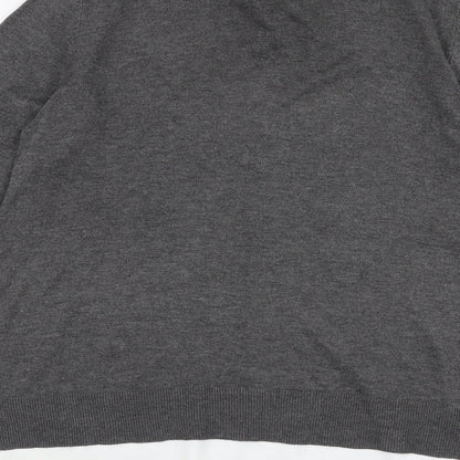 F&F Womens Grey Round Neck  Polyester Pullover Jumper Size 14
