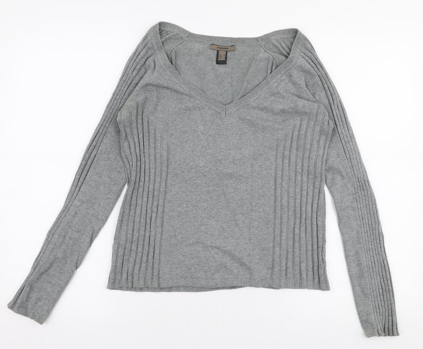 Womens UK Size XL MNG Grey Pullover Jumper