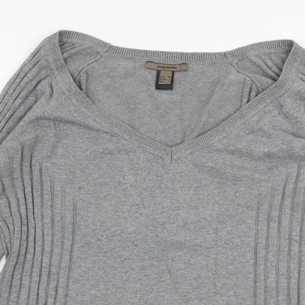 Womens UK Size XL MNG Grey Pullover Jumper