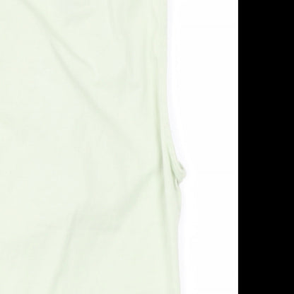 Topshop Womens Green  Polyester Basic Tank Size 6 V-Neck