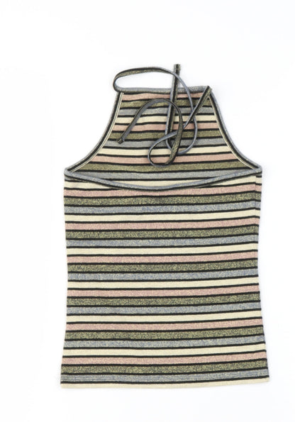 Womens UK Size 4 Topshop Multicoloured Basic Tank