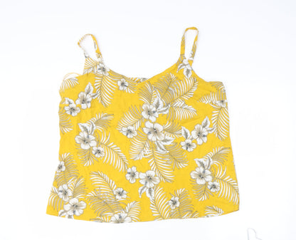 Womens UK Size 18 tesco Yellow Camisole Blouse