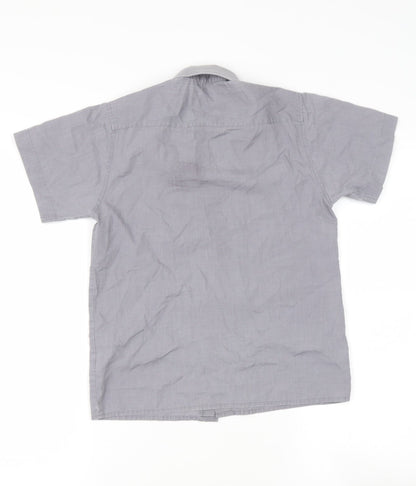 robinsons Boys Grey  Otter Basic Button-Up Size 9 Years Collared