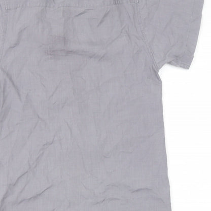 robinsons Boys Grey  Otter Basic Button-Up Size 9 Years Collared