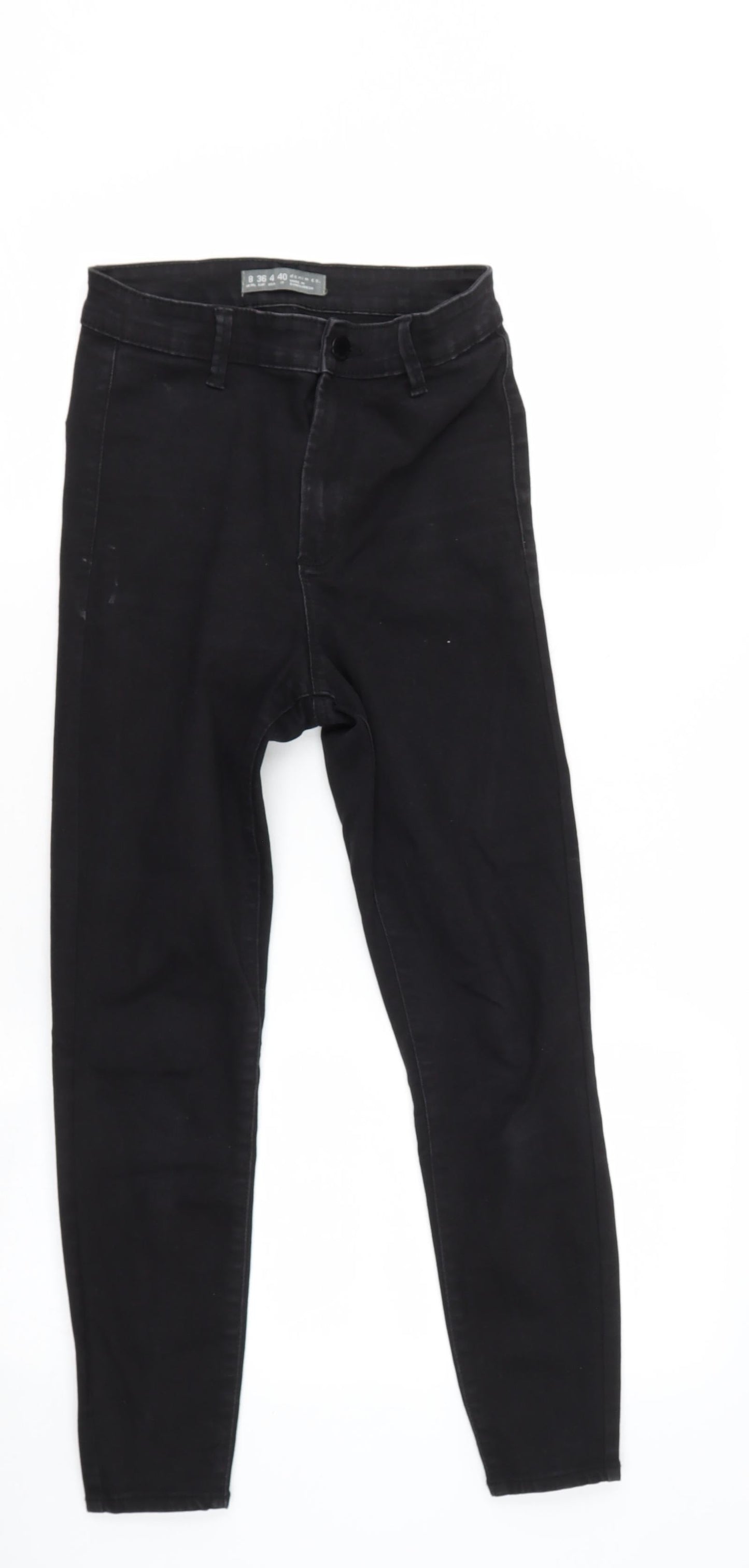 Womens UK Size 8 Denim and Co Regular Fit Mom Black Jeans
