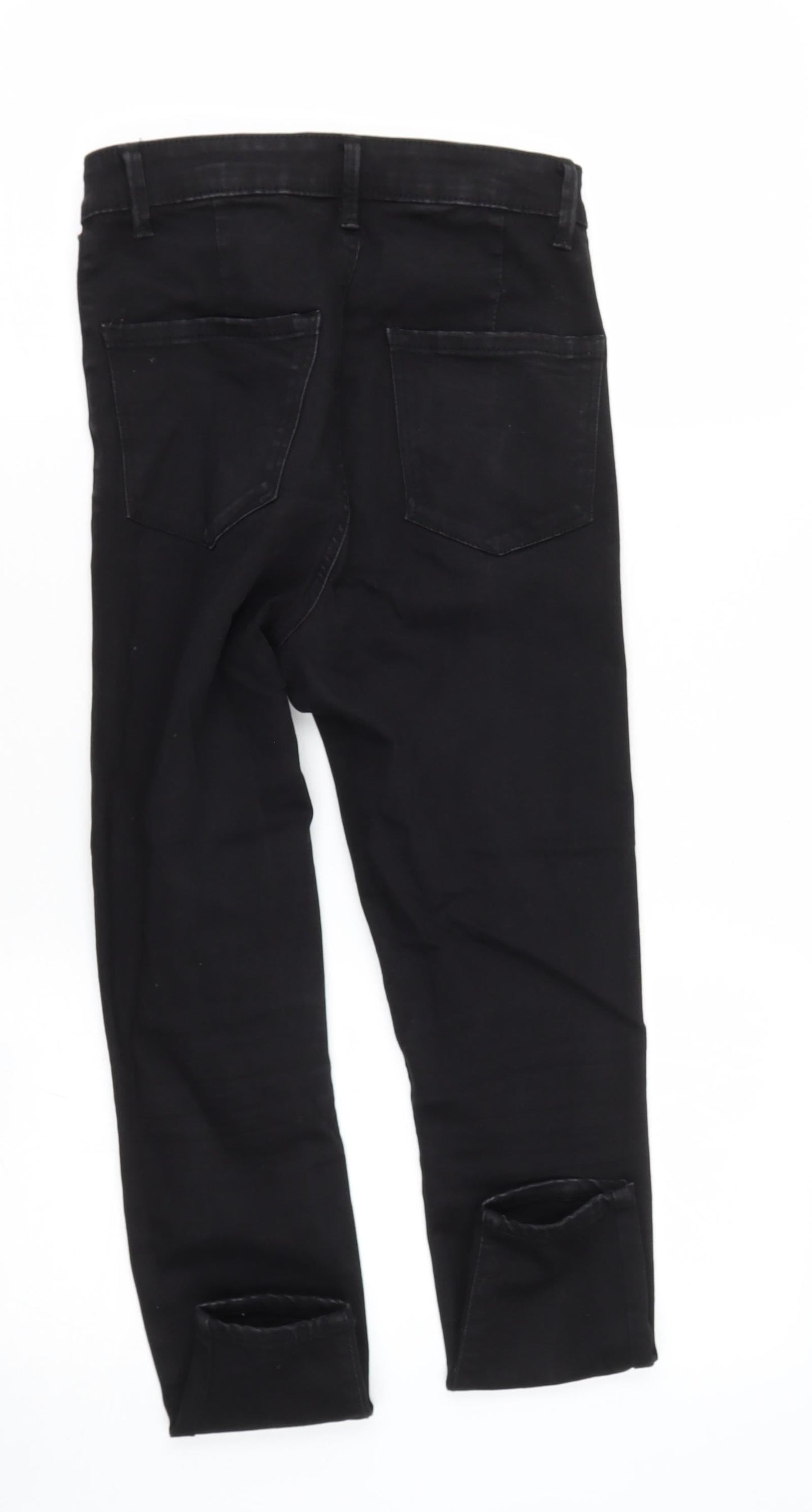 Womens UK Size 8 Denim and Co Regular Fit Mom Black Jeans