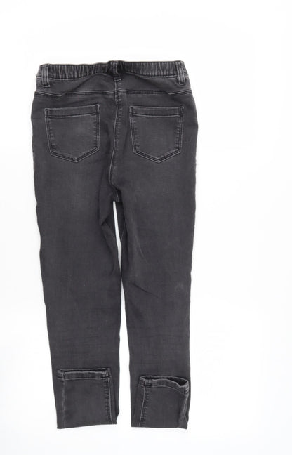 NEXT Girls Grey  Cotton Skinny Jeans Size 12 Years  Regular