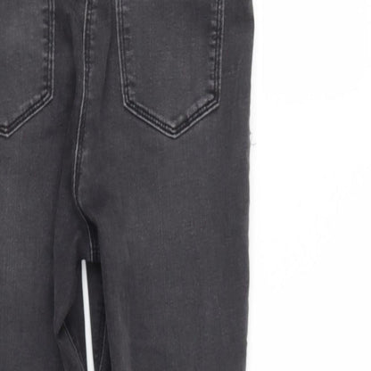 NEXT Girls Grey  Cotton Skinny Jeans Size 12 Years  Regular