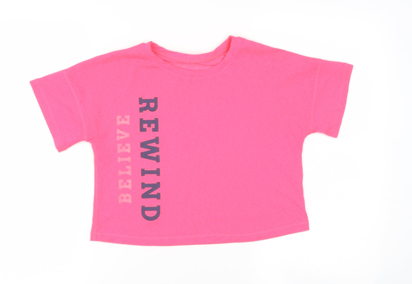 Womens UK Size 8 Preworn Pink Basic T-Shirt