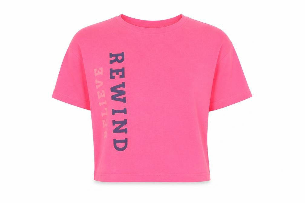 Womens UK Size 8 Preworn Pink Basic T-Shirt