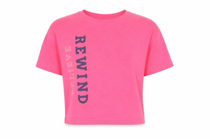 Womens UK Size 8 Preworn Pink Basic T-Shirt