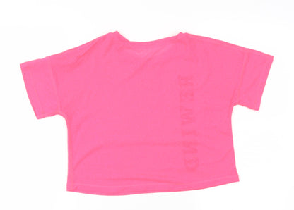 Womens UK Size 8 Preworn Pink Basic T-Shirt