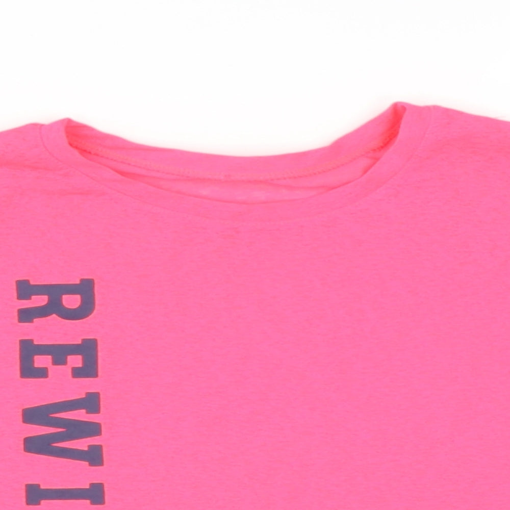 Womens UK Size 8 Preworn Pink Basic T-Shirt