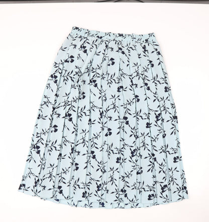 PREWOEN Womens Green Floral Polyester Flare Skirt Size 2XL
