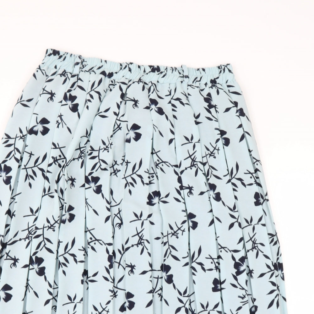 PREWOEN Womens Green Floral Polyester Flare Skirt Size 2XL