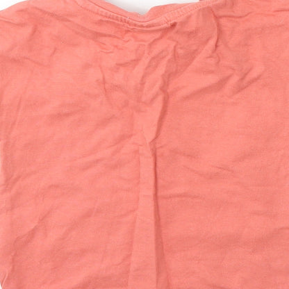 Matalan Boys Pink  Cotton Basic T-Shirt Size 9-12 Months Round Neck