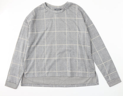 Primark Womens Multicoloured Plaid Polyester Pullover Sweatshirt Size 10