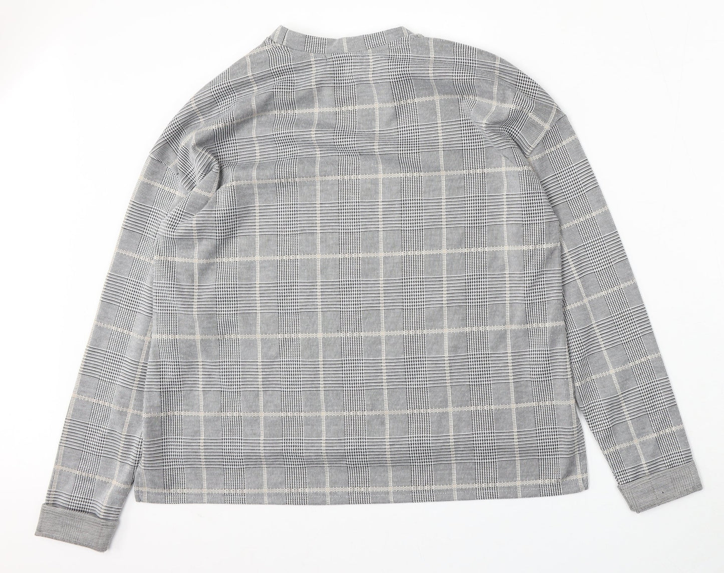 Primark Womens Multicoloured Plaid Polyester Pullover Sweatshirt Size 10