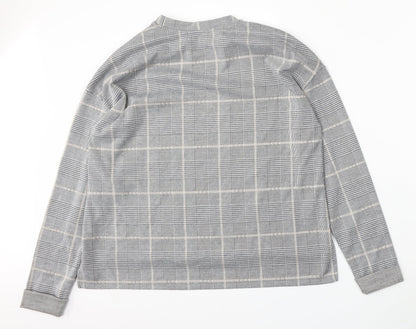 Primark Womens Multicoloured Plaid Polyester Pullover Sweatshirt Size 10