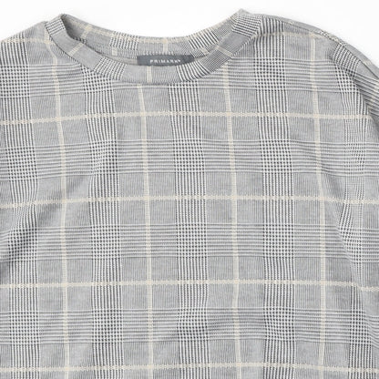 Primark Womens Multicoloured Plaid Polyester Pullover Sweatshirt Size 10